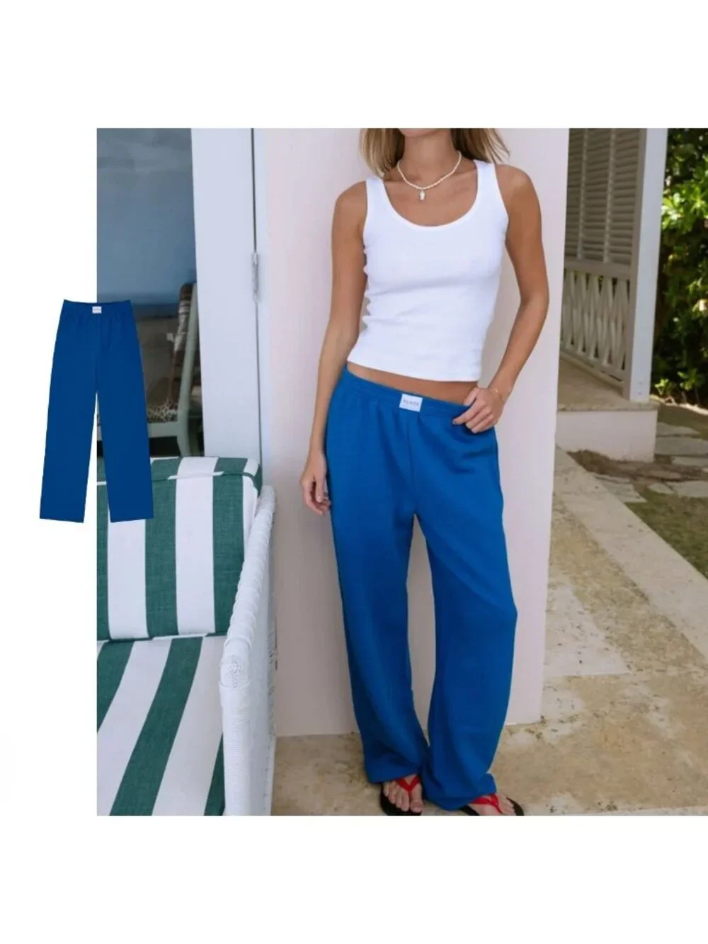 PARKE Boxer Sweatpants Harbor Blue Size Medium